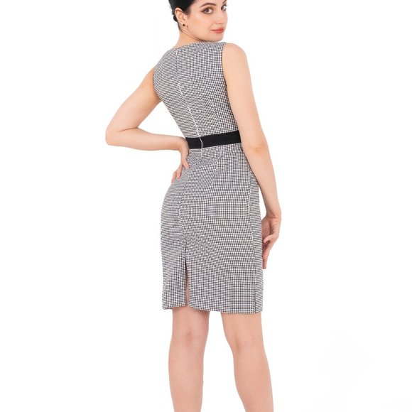 ALANTINO HOUNDSTOOTH MINI DRESS - Picture 12 of 14